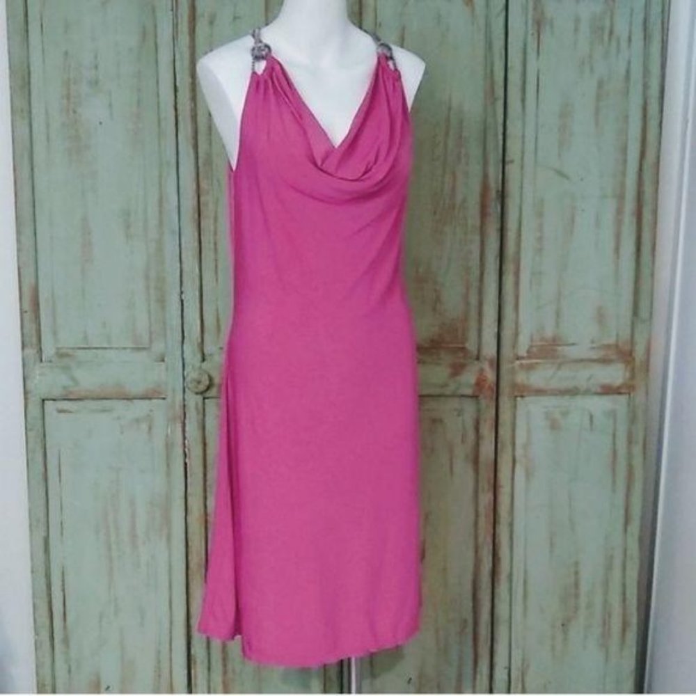 Essentials by Milano Pink Dress Silver Roped Strap - Picture 2 of 8